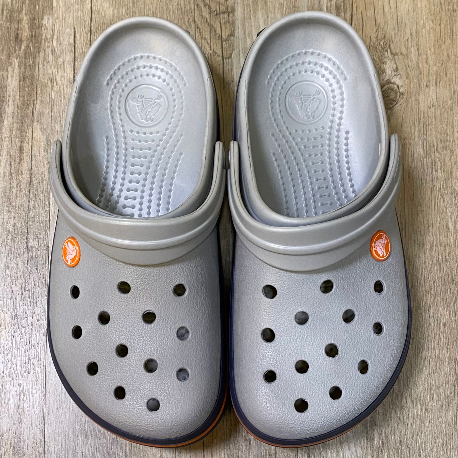 Dép Crocs Crocband Clog HN2 Grey/Or